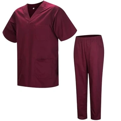 Obrázek MISEMIYA Unisex Schrubb Set Medizinische Uniform mit Oberteil und Hose ref.8178 4XL, Granat 21