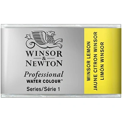 Obrázek winsor &amp; Newton 0100722 profesionální akvarelová barva, živé vodní barvy v umělecké kvalitě, vysoká zářivost barev a svítivost, stálá na světle, archivní kvalita, celá miska citrón