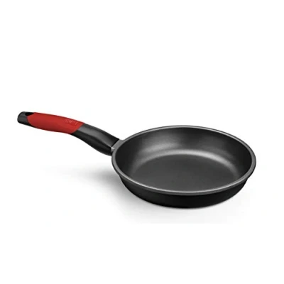 Obrázek BRA Premiere Bratpfanne 28 cm, Aluminiumguss, verstärkte dreischichtige Antihaftpfanne ohne PFOA, geeignet für alle Herdarten einschließlich Induktion, rote Farbe