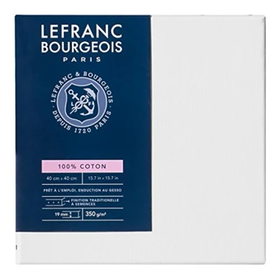 Obrázek Lefranc &amp; Bourgeois 111143 Keilrahmen Serie Klassisch, 100 % Baumwolle, 350g/m², Archivqualität, säurefrei für erhöhte Haltbarkeit, grundiert 40x40cm