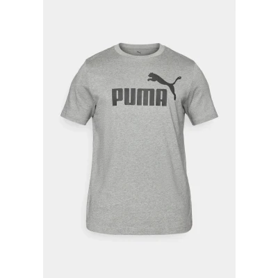Obrázek Puma LOGO TEE Triko s potiskem, Muži, Velikost: 3XL, Medium gray heather