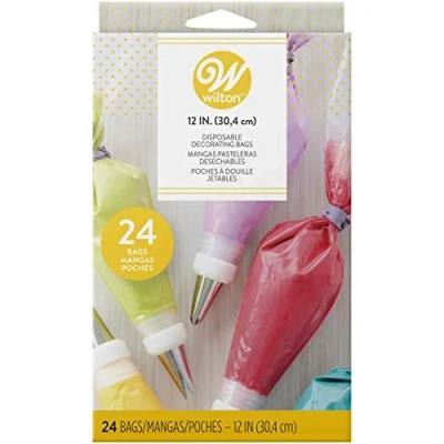 Obrázek Wilton Jednorázový zdobicí sáček 24 kusů, jednorázové sáčky na dorty všechny zdobičky, dekorační sáčky, Disposable Decorating Bags 30 cm
