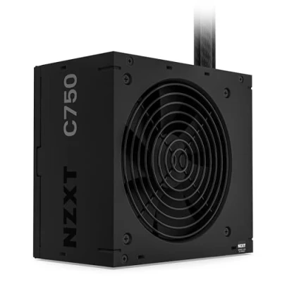 Obrázek NZXT C750 bronzový PC síťový zdroj PA 7B2BB EU 750 wattů 80 Plus Bronze certifikovaný nemodulární design ventilátor 120 mm s ložiskem FDB hlavní kabel opláštěný 3 roky záruka černý