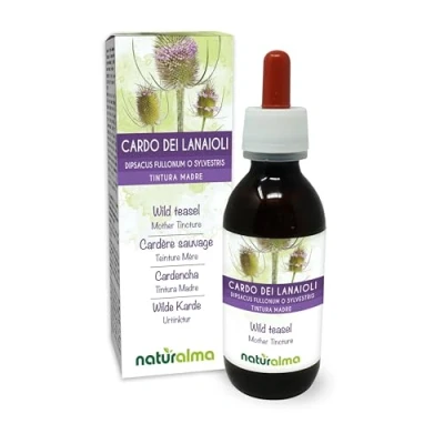Obrázek Dipsacus fullonum nebo D. sylvestris) kořeny tinktura bez alkoholu Naturalma tekutý extrakt kapky 120 ml doplněk stravy Veganer