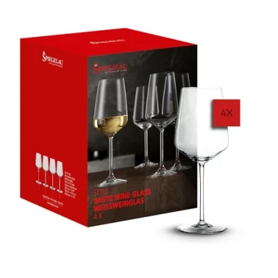 Obrázek Spiegelau &amp; Nachtmann, 4dílná sada sklenic na bílé víno, křišťálové sklo, 440 ml, Style, 4670182, transparentní
