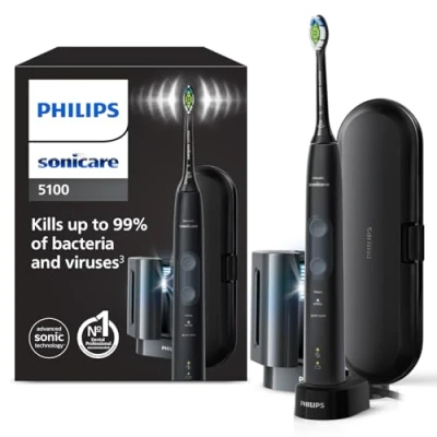 Obrázek Elektrický zubní kartáček Philips Sonicare HX6850/57 ProtectiveClean 5100, sonický kartáček, UV čisticí přístroj, cestovní pouzdro