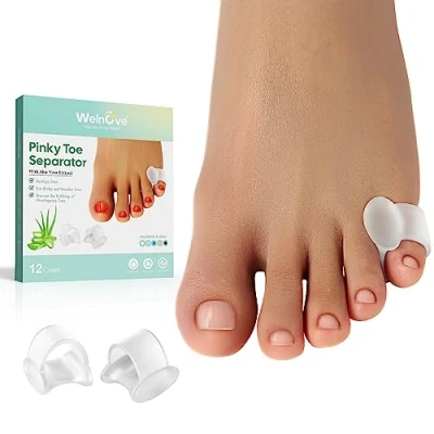 Obrázek Welnove Gel Zehenspreizer hallux, 12er Pack Abstandshalter für kleine Zehentrenner, mit Aloe Vera Extrakt angereicherte Silikon Zehen