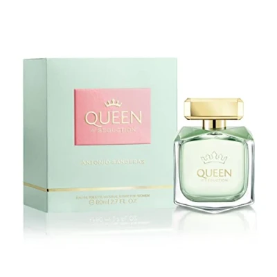 Obrázek Banderas Perfumes Queen of Seduction Eau de Toilette pro dámy romantická, okouzlující a svěží vůně květinová s námořními tóny ideální den 80 ml