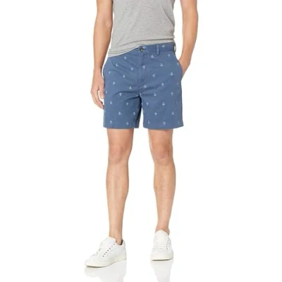 Obrázek Amazon Essentials Herren Klassisch Geschnittene Chinoshorts, 18 cm, Marineblau Anker, 33W