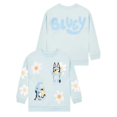 Obrázek BlueY svetr Květinový pulovr dívky dětský pro bavlněný dívky, modrá