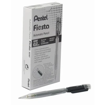 Obrázek Pentel Fiesta tužky 0,7 mm tuha 12 ks černé dřík