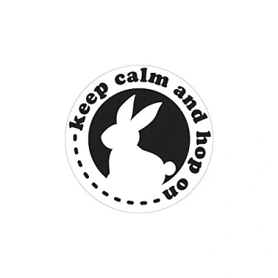 Obrázek Rayher 34311000 Labels GB Keep Calm and Hop On, 45 mm Ø, SB sáček 1 kus