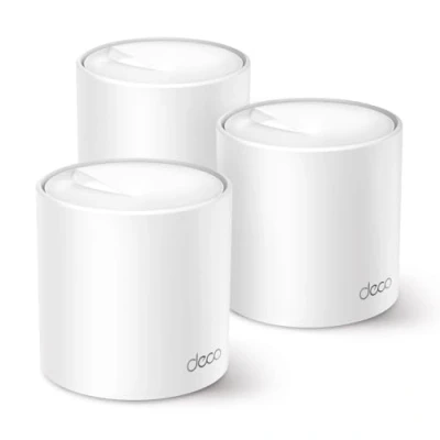 Obrázek TP Link Deco X50 Mesh WLAN Set (3 Pack), Wi Fi 6 AX3000 Dual Band Router &amp; Repeater, 3x Gigabit Ports für jede Einheit, empfohlen Häuser mit 4 Schlafzimmern, Umfassender Jugendschutz, WPA3
