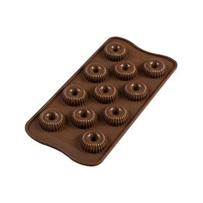 Obrázek Silikomart 199392 3D Pralinenform Spirale 11er Form, 21,5 x 10,5 2,5 cm, Braun