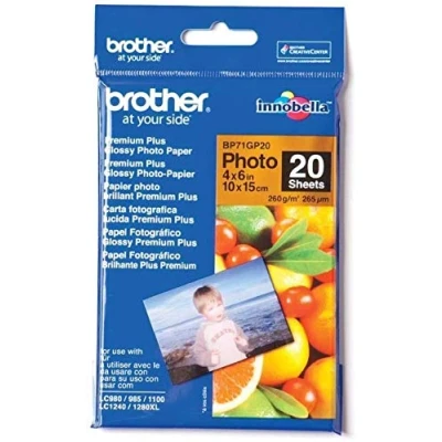 Obrázek Brother BP71GP20 fotopapír A6 20BL 260g/qm pro MFC 6490CW DCP 375CW 6890CDW