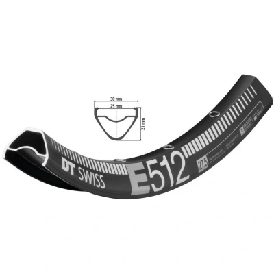 Obrázek DT Swiss E 512 černý 584 25 28 děr (27,5) Ráfek