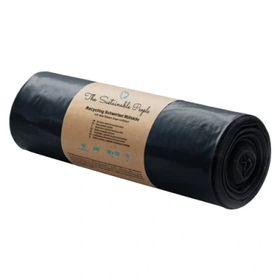 Obrázek TSP těžké pytle na odpadky 240 l z min. 90 % odpadu post Consumer (PE) certifikováno podle modrého anděla 10 rolí extrémně odolné proti roztržení (70 μm) 1000 x 1250 mm ideální pro