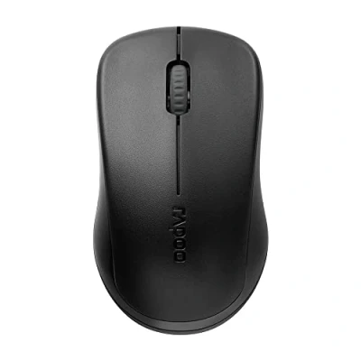 Obrázek Rapoo 1620 bezdrátová myš 2,4 GHz počítačová 1000 DPI senzor 9 měsíců, výdrž baterie ergonomická pro PC a Mac, černá, běžná