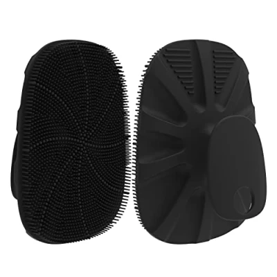 Obrázek HieerBus Silikon Duschbürste,Körperbürste, Körperwäscher Duschschwamm, Badebürste Massagebürste,Silicone Body Scrubber, Hygienischer Trockenbürste Körper, für Männer, Babys，Alle Hauttypen 1 Stück