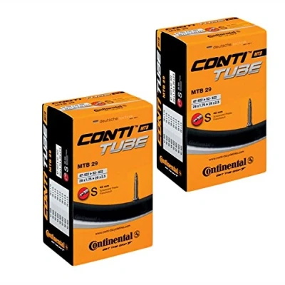 Obrázek Continental Horské kolo Presta ventil pro 29palcové hadice na pneumatiky MTB, 1,75 až 2,5, balení po 2 kusech, černý