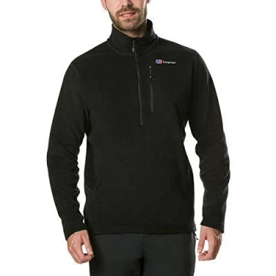 Obrázek Berghaus Herren Prism Micro Polartec Half Zip Fleece, Zusätzliche Wärme, Extra Bequem Fleecepullover, Schwarz, XS EU