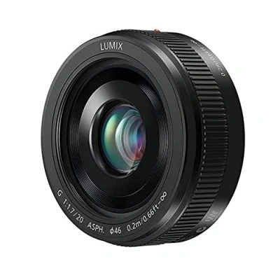 Obrázek Panasonic H H020A LUMIX G Pevná ohnisková vzdálenost 20mm F1. 7 II ASPH. Objektiv (Pancake objektiv, velikost filtru 46 mm, úhel obrazu 57) černý