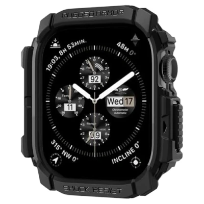 Obrázek Spigen Rugged Armor Hülle Kompatibel mit Apple Watch 10 46mm (2024) Matt Schwarz