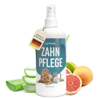 Obrázek Petsly® Zubní sprej pro psy a kočky 250 ml čerstvá máta bez oplachování nebo kartáčování proti zubnímu kameni špatnému dechu péče o zuby s 3násobným účinkem