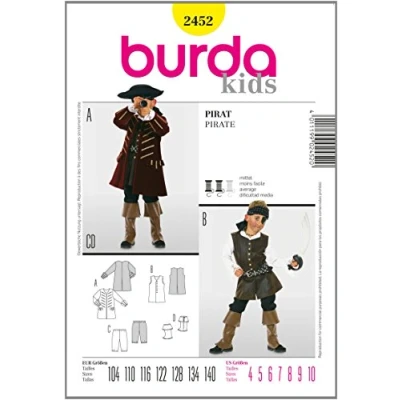 Obrázek Střihová předloha Burda 2452 Děti pro masopust kost?M vel. 104 140