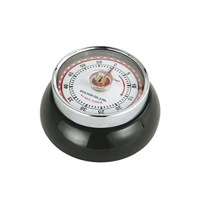 Obrázek Zassenhaus Kuchyňská minutka Speed, černá, Ø 7 cm x 3 cm, analogové zobrazení času s funkcí alarmu, hodiny odpočítávání podporují při plánování vaření nebo pečení