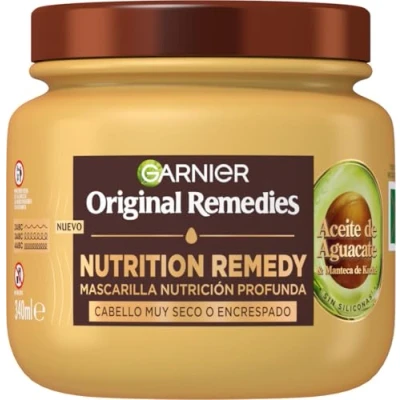 Obrázek Garnier Original Remedies Avokádový olej a bambucké máslo maska na vlasy pro nepoddajné kudrnaté 320 ml