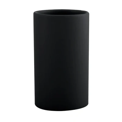 Obrázek Spirella Pohárek na čištění zubů držák zubní kartáček keramika tuba 7 x 11,5 cm černá matná
