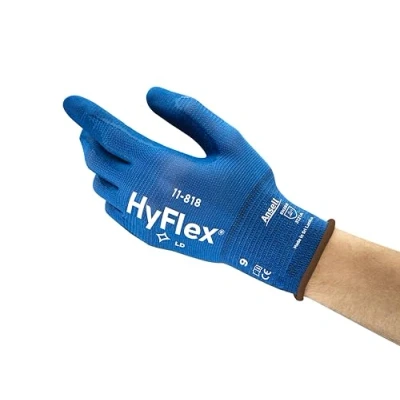 Obrázek Ansell HyFlex 11 818 Arbeitshandschuhe, Industrie und Mechaniker Handschuh, Verbesserter Griff Komforttechnologie, Weiß, Größe XXL (12 Paar)