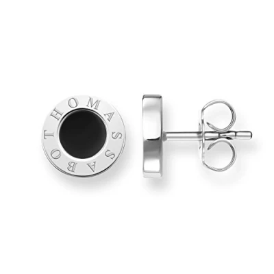 Obrázek Thomas Sabo Náušnice Classic sterlingové stříbro 925 H1859, Mincovní stříbro, Onyx
