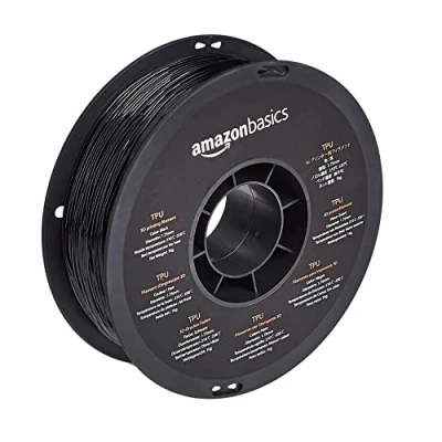 Obrázek Amazon Basics Filament 3D tiskárny z TPU plastu, 1,75 mm, cívka 1 kg, černá