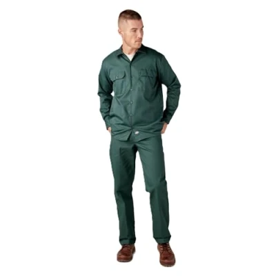 Obrázek Dickies Pánské tričko s dlouhým rukávem košile, Myslivecká zelená