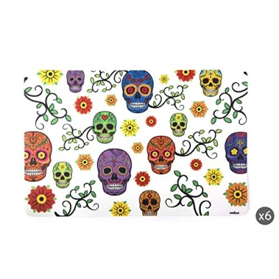 Obrázek Excelsa Calavera Set mit 6 Platzdeckchen, Mehrfarbig, 43 x 28.5 cm, Einheiten