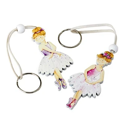 Obrázek Mopec Schlüsselanhänger Tänzerin, ideal für Überraschungen. Packung mit 4 Stück, sortiert, x 13,5 cm