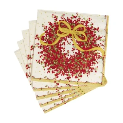 Obrázek Entertaining with Caspari Pepper Berry Napkins, Red