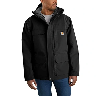 Obrázek Carhartt Pánský Super Dux Relaxed Fit Insulated Traditional Bonded Chore Coat, černá