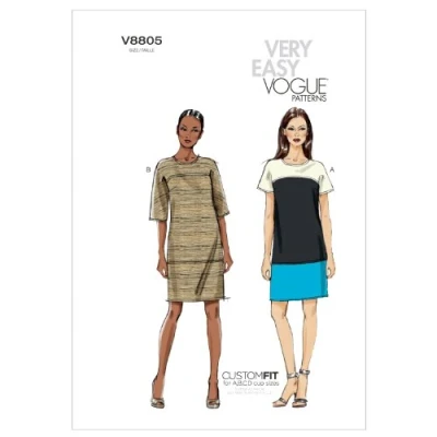 Obrázek V8805 Vogue střihová předloha pro šití, elegantní, Nositelka, módní