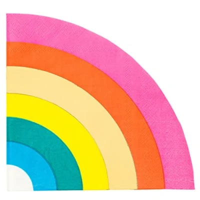 Obrázek Talking Tables NAPKIN RAIN Regenbogenförmige Serviette mit Folie (16Pk), Paper