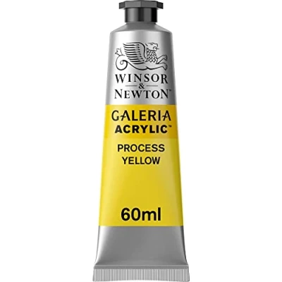 Obrázek Winsor &amp; Newton Akrylová barva Galeria 2120537 Galeria, vysoká pigmentace, stálý na světle, máslová konzistence, tuba 60 ml Process žlutá