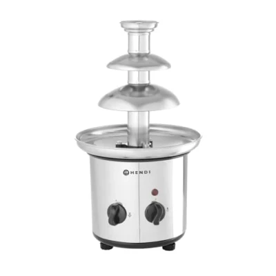 Obrázek HENDI Čokoládová fontána, se 3 úrovněmi, čokoládové fondue, čokoládová dóza, maximální kapacita čokolády: 1,5 kg, 230 V, 110 W, ø 210 x (V) 390 mm, ušlechtilá ocel