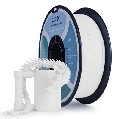Obrázek ZIRO PLA Filament 1,75 mm, vlákno do 3D tiskárny, Basic Color Series 1 kg, přesnost rozměrů +/ 0,03 sněhově bílá
