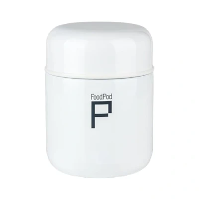 Obrázek Pioneer Termo nádoba na potraviny FoodPod 280 ml, ušlechtilá ocel, dvoustěnný, izolační kelímek potraviny, 6 hodin, horký, 24 chlazení, zabezpečený proti vytečení, bez BPA bílá