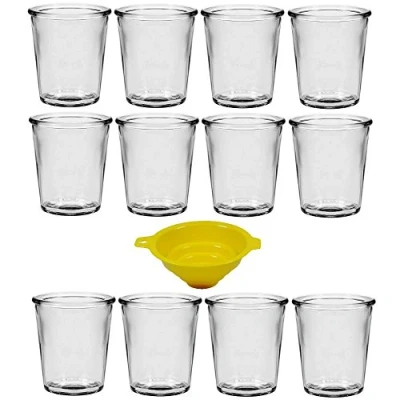 Obrázek mikken 12 malých dezertních sklenic/sklenic 65 ml pro amuse buk, gueule, dezerty, prstové jídlo atd. vč. plnicí násypky