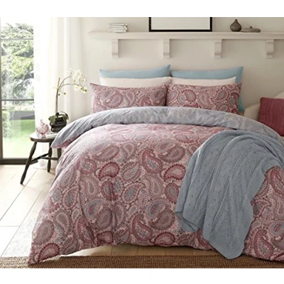 Obrázek Weisslinge Paisley Šeříková povlečení/povlak na polštář sada ložní prádlo Digital Print Quilt případě Single Double King postele ložnici Pohovka, Šedá, jednolůžko