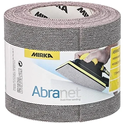 Obrázek Mirka Brusná role Abranet 115 mm x 10 m suchý zip / zrnitost P80 1 pro broušení dřeva, špachtle, laku, plastu 545BY001803R