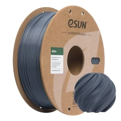 Obrázek eSUN ASA+ Filament 1,75 mm, vlákno pro 3D tiskárny, 1kg cívka (2,2 LBS) materiály šedá barva